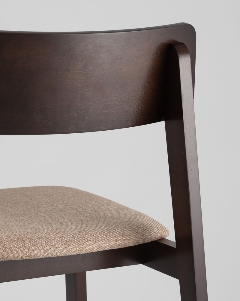 Комплект из двух стульев ODEN мягкая тканевая Коричневая обивка