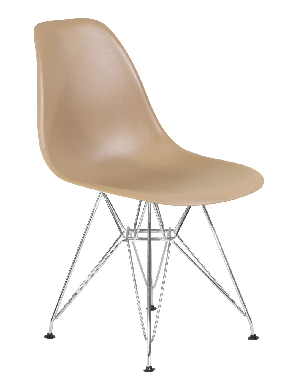 Стул обеденный DOBRIN DSR ножки хром Бежевый GR-03