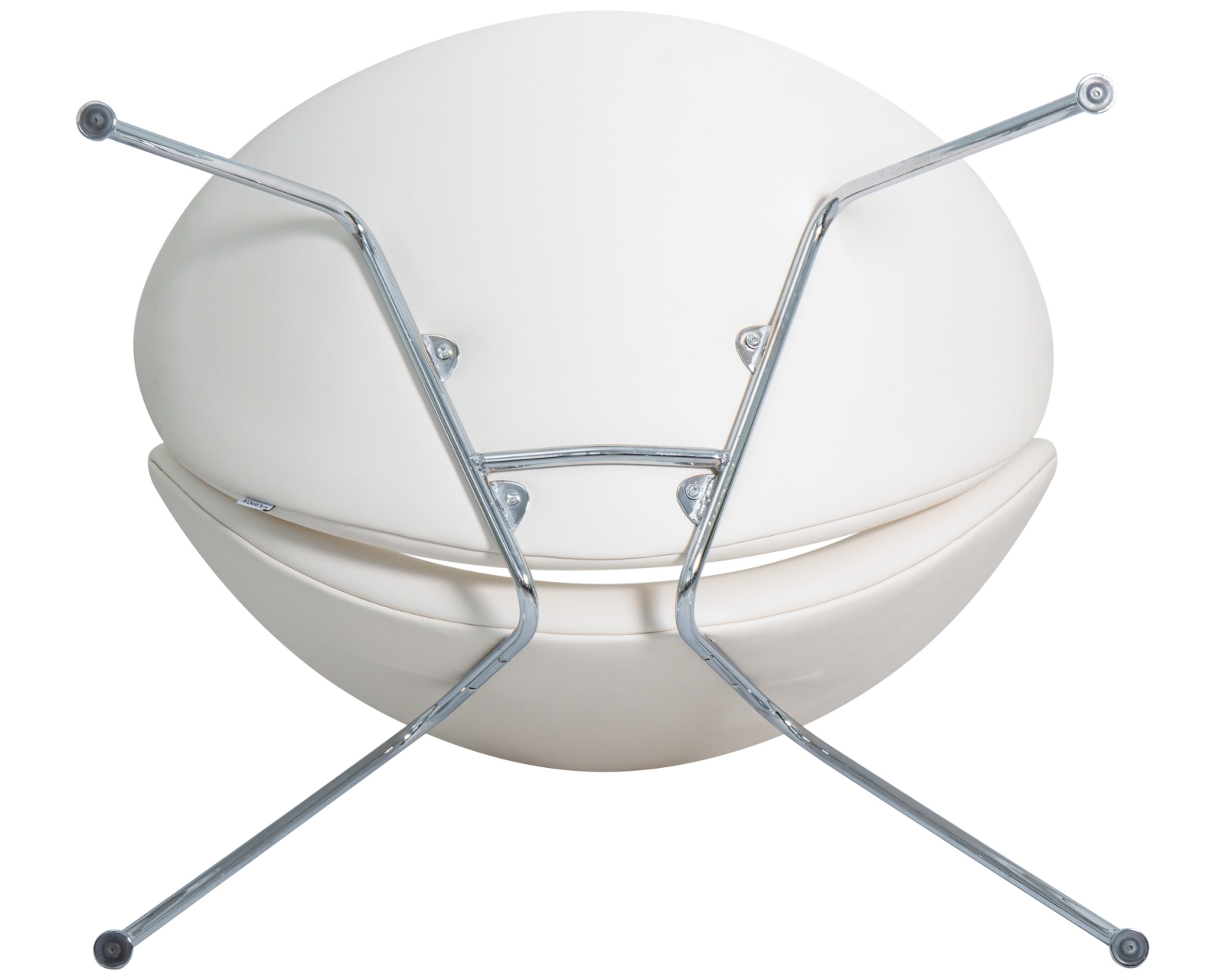 Кресло дизайнерское DOBRIN EMILY Белый винил YP17