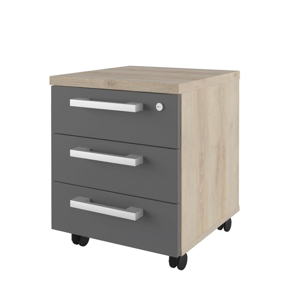 Тумба подкатная FOT30430305 Дуб каньон/Антрацит