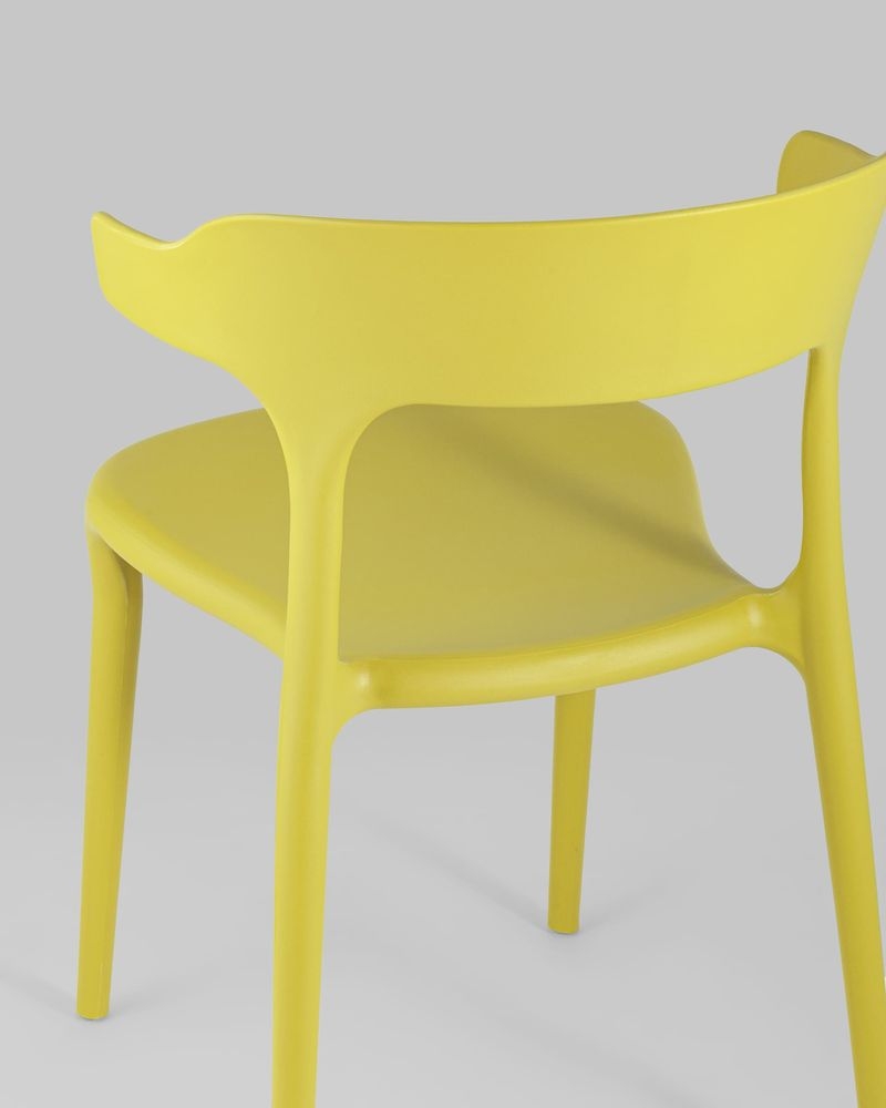 Стул пластиковый Neo с подлокотниками Горчичный