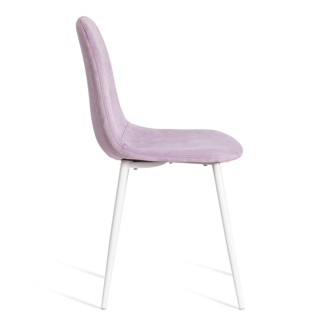 Стул BREEZE (mod. 4724) / 2 шт. в упаковке вельвет/металл, 44 х 53 х 87 см, Light lavander (светло-лавандовый) HLR26 / белый