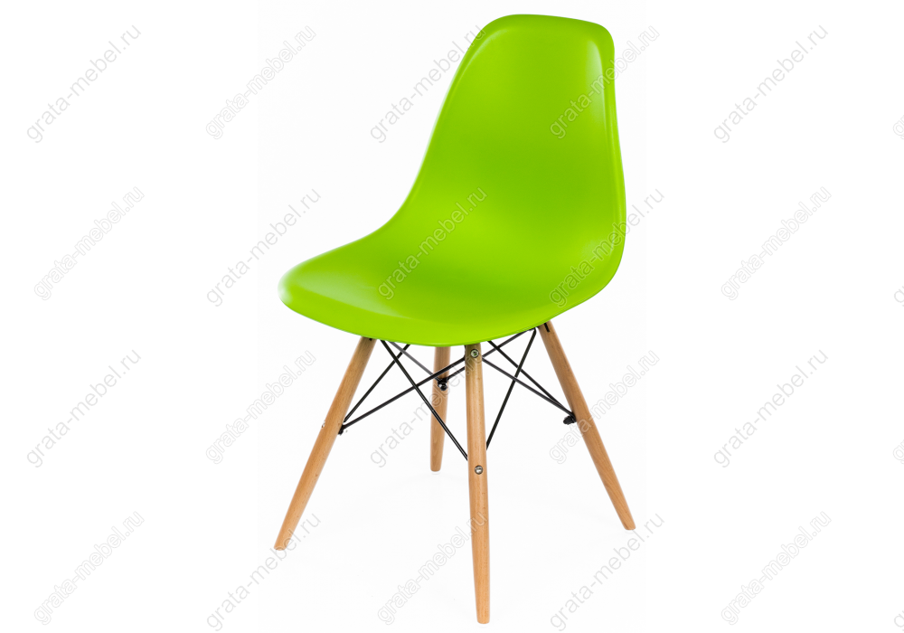 Стул деревянный Eames PC-015 green
