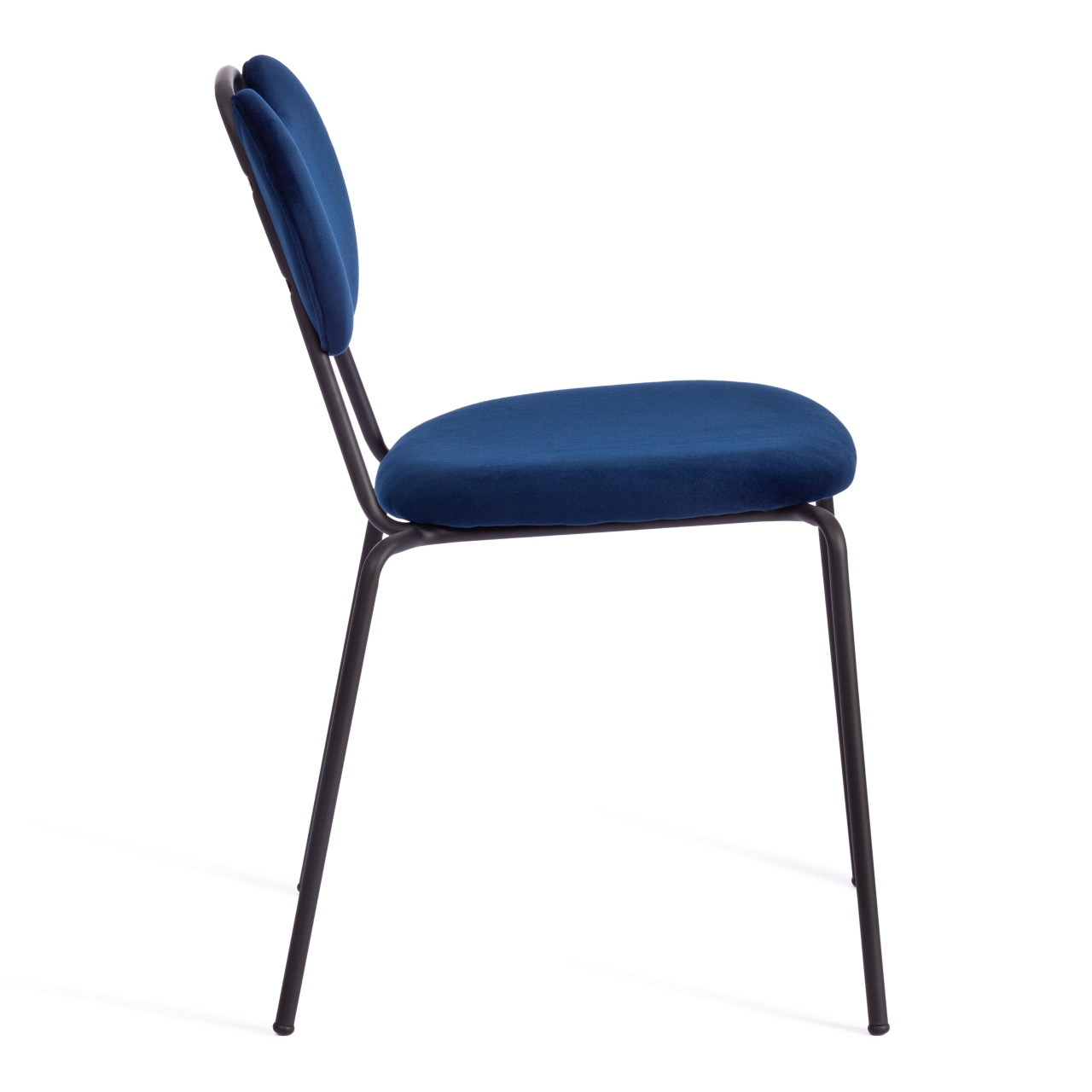 Стул DANTON (mod. 0139223) металл/ткань, 47х56,5х79 см, темно-синий S108 (117 DARK BLUE)/черный