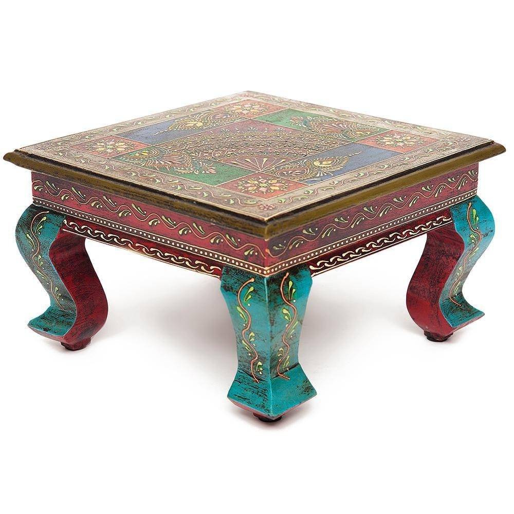 Столик Secret De Maison HAVELY ( mod. BJ-001) дерево манго, 30x30x17 cm, этническая роспись