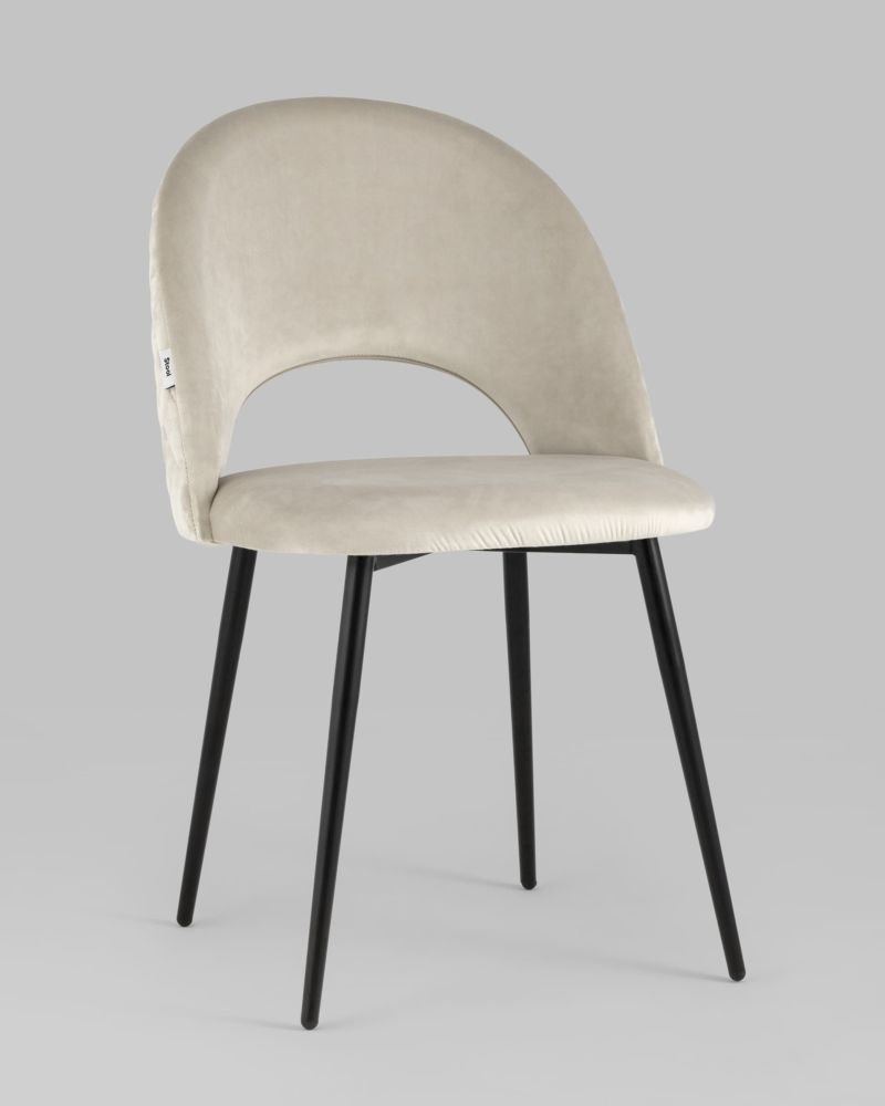 Стул Меган велюр с ромбами Бежевый