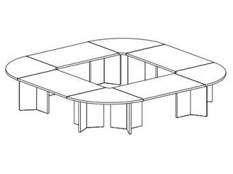 LAVA Стол переговоров 360x360 Conference table 360x360_Гавана