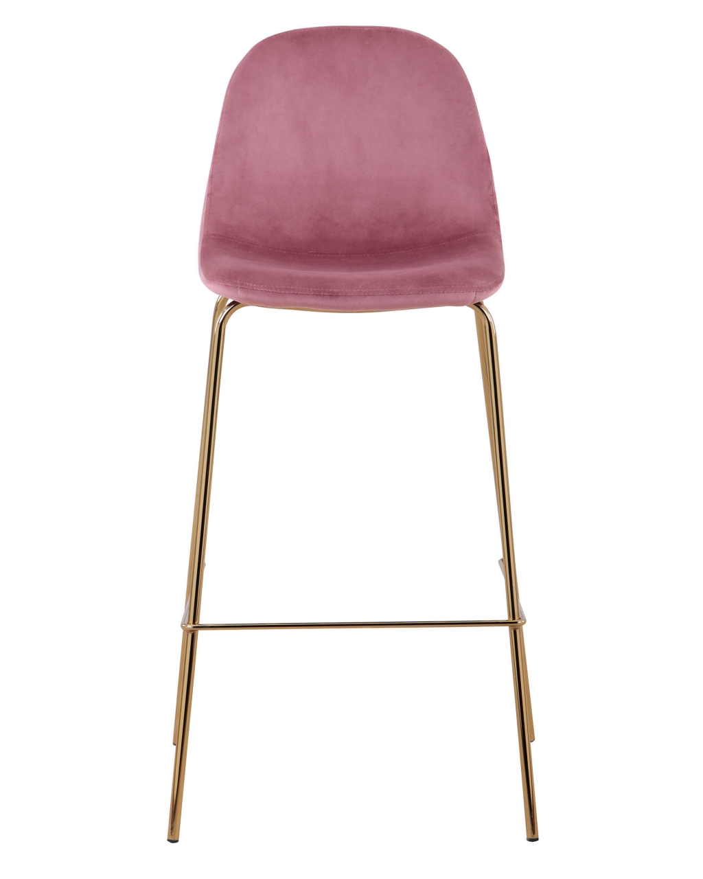 Стул барный Валенсия Пыльно-розовый с золотыми ножками