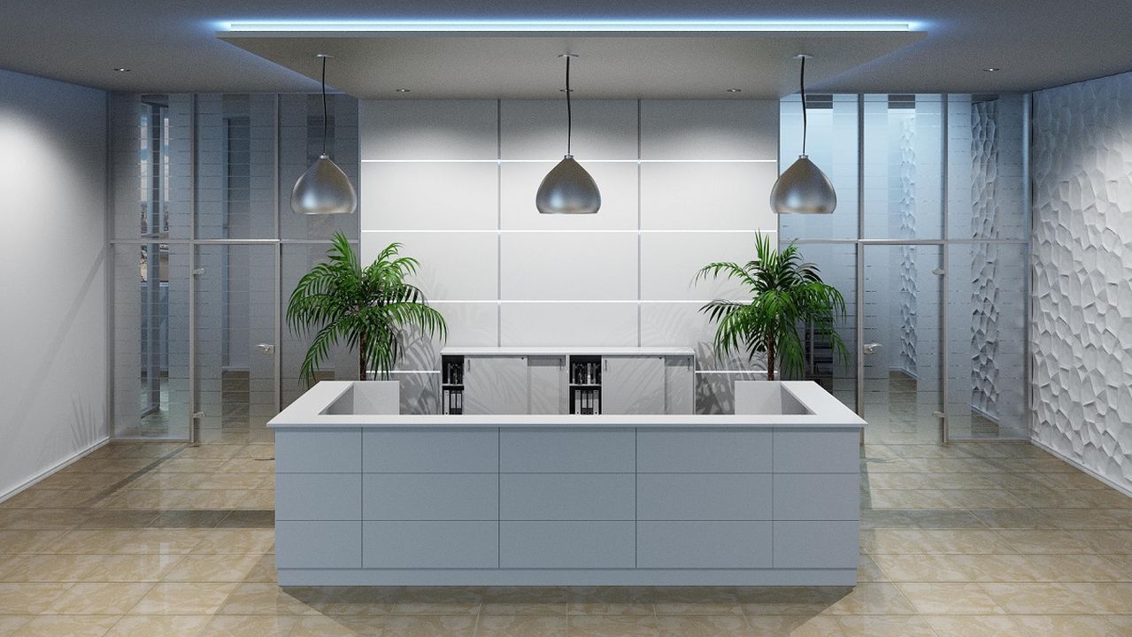 Комплект мебели для ресепшн Reception Steel №2 Белый