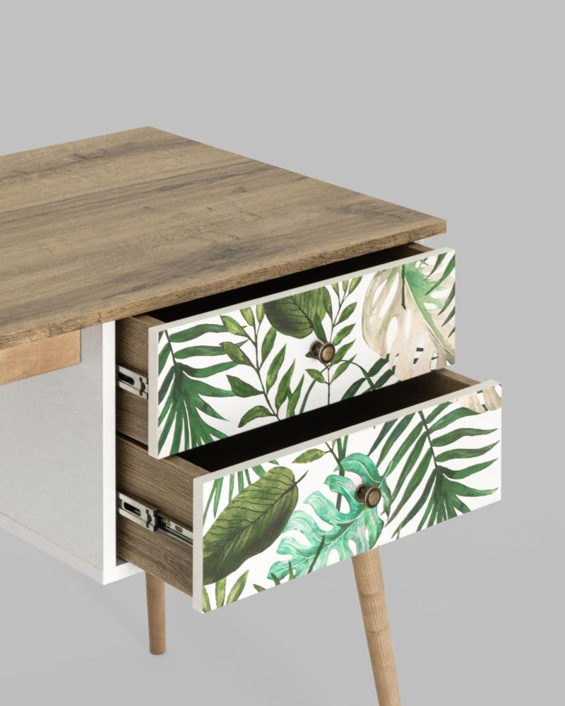 Стол письменный Berber с одной тумбой принт 4