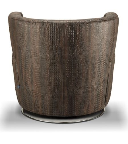 Кресло на поворотном блине Эго 1 Коричневое (экокожа)