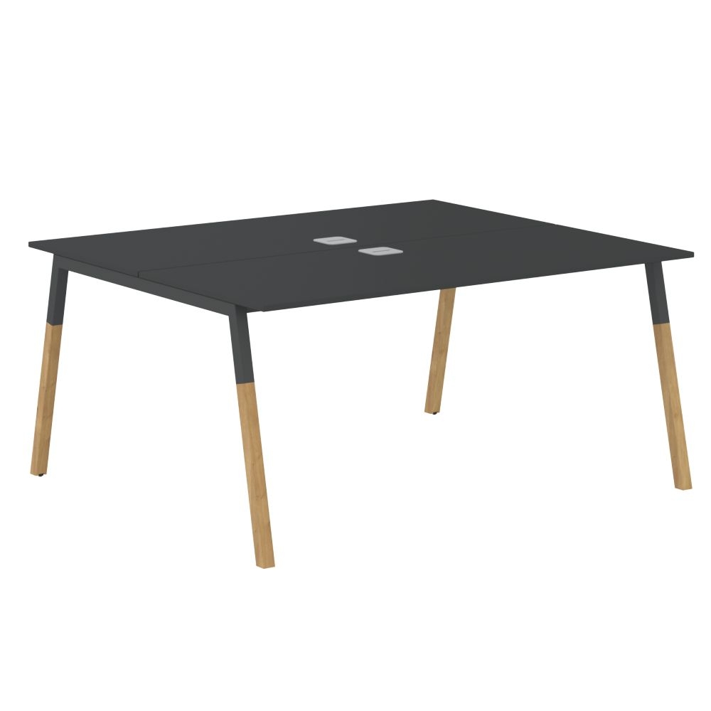 Рабочая станция Forta FWST 1513 Черный графит Дуб Гамильтон