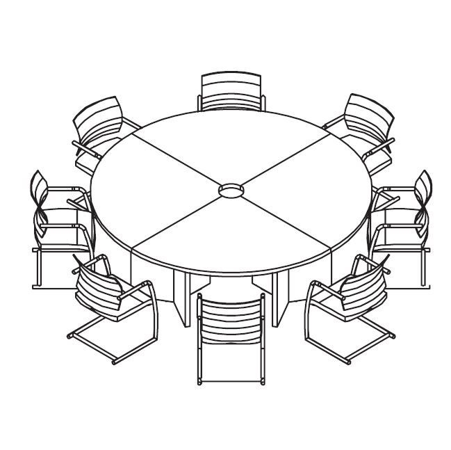 LAVA Стол переговоров D200 Conference table D.200_Гавана