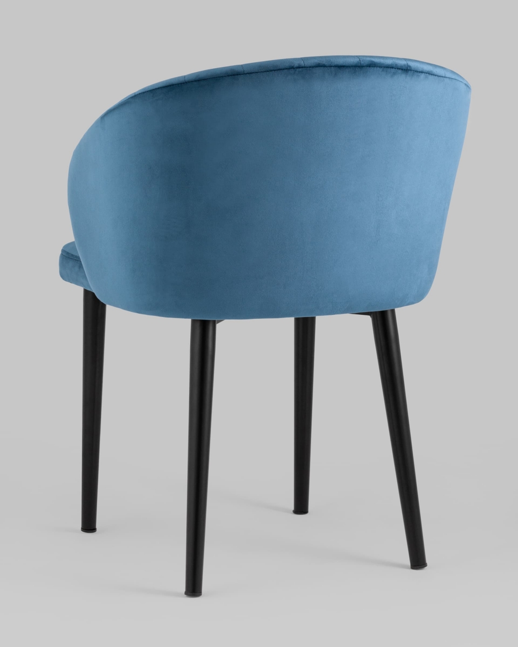 Стул с подлокотниками Шон велюр Пыльно-синий