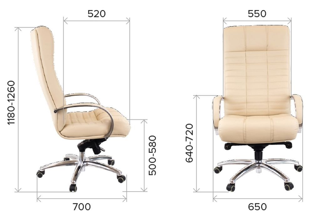 Кресло руководителя Atlant AL M кожа Бежевый