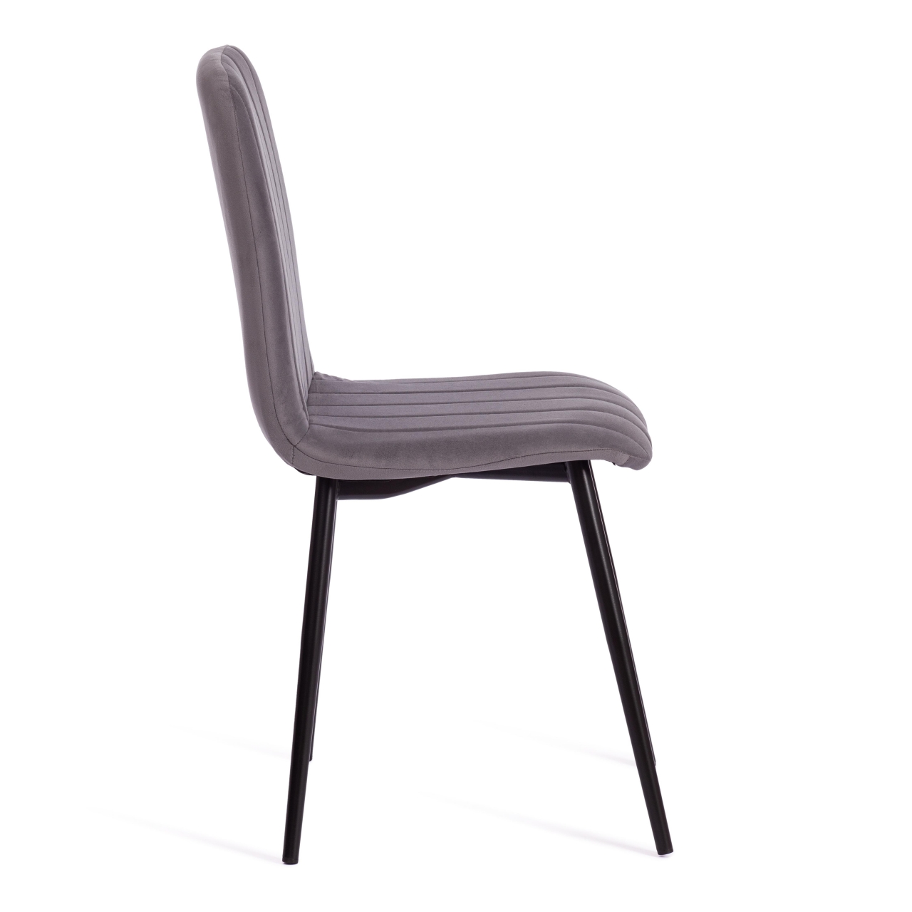 Стул ARC ARC Велюр/металл , 46 х 52 х 88 см, темно-серый/черный