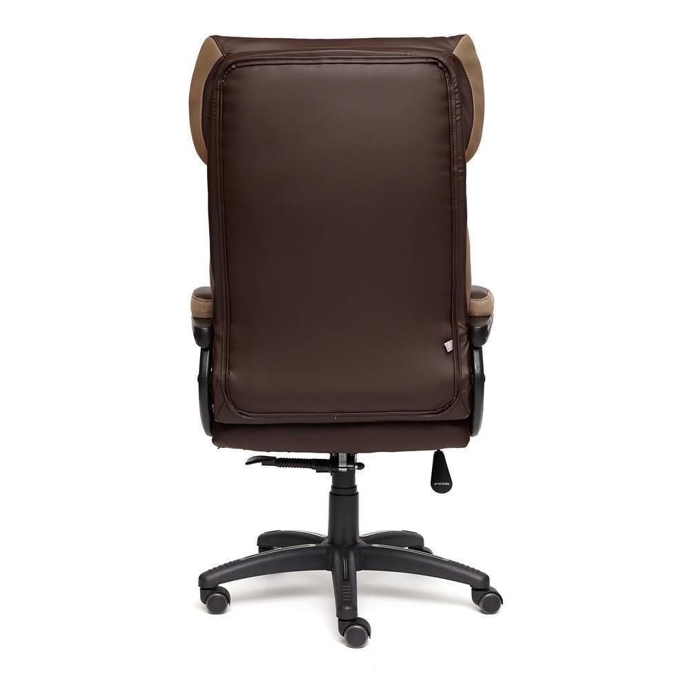 Кресло DUKE кож/зам/ткань, коричневый/бронза, 36-36/21