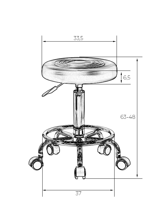 Табурет мастера DOBRIN BILLY BLACK (черный)