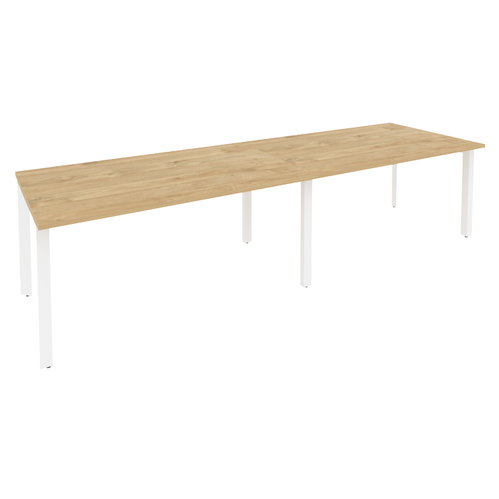 Стол переговорный (2 столешницы) ONIX O.MP-PRG-2.4 Тиквуд Светлый/Белый