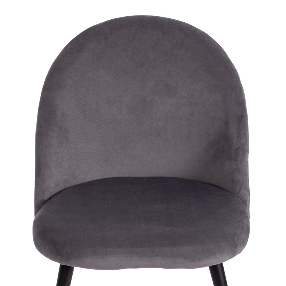 Стул MONRO (mod. 5144) / 1 шт. в упаковке металл/вельвет, 51x56x84 см, серый (HLR 21)/черный