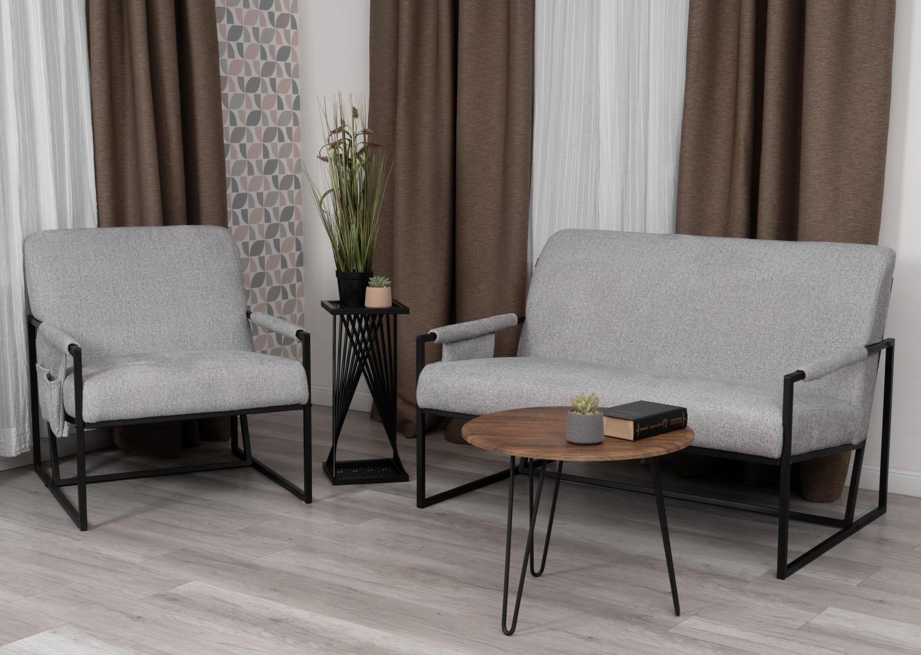 Диван Charli LUX/Чарли Люкс велюр/букле, VT shape silver