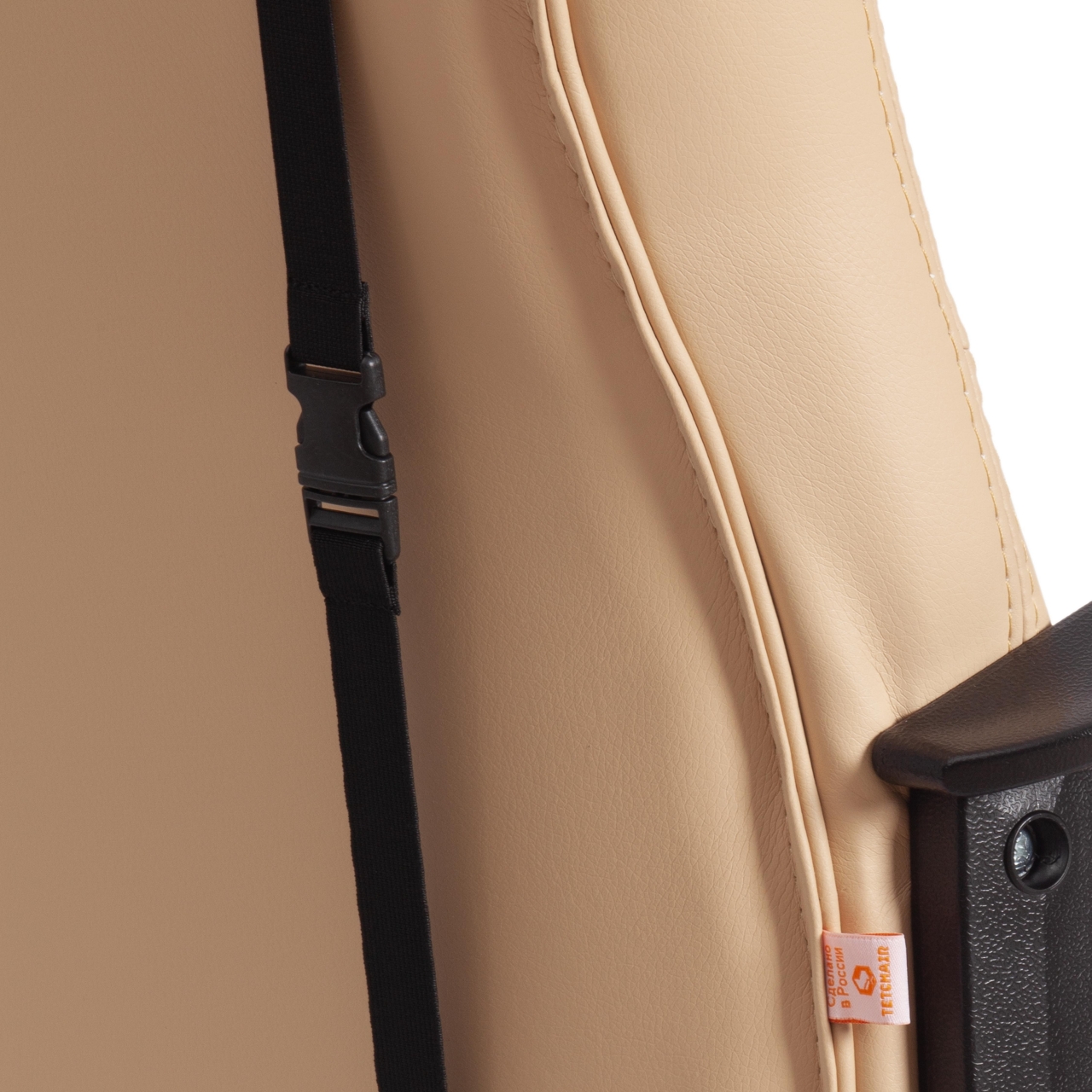 Кресло DRIVER (22) кож/зам/ткань, бежевый/бронза, 36-34/TW-21