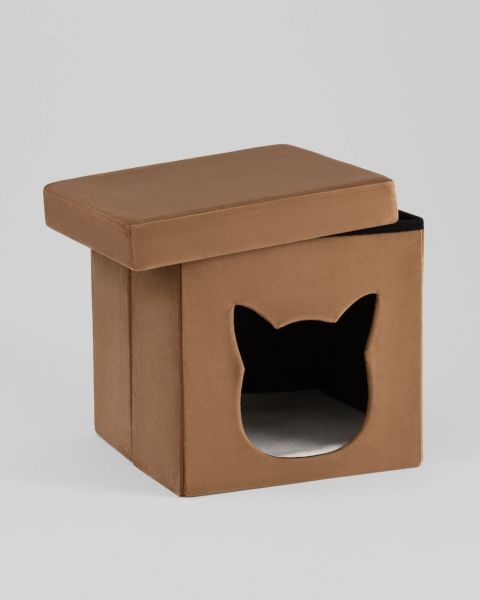 Пуф складной с ящиком Store Pet коричневый