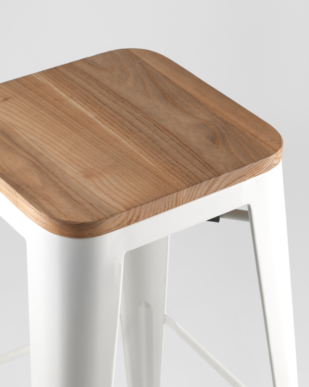 Стул барный TOLIX WOOD Белый