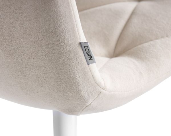 Стул обеденный DOBRIN CHILLY ROMBO (Бежевый Simple 44, основание белое) 4 шт