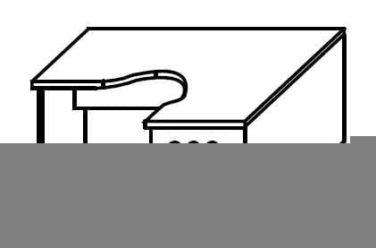 Стол письменный правый IMAGO СА-3 Пр Мокачино