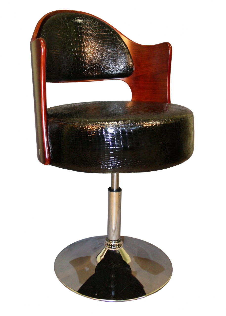 Кресло дизайнерское LMZ-5388 Красное дерево-чёрный крокодил