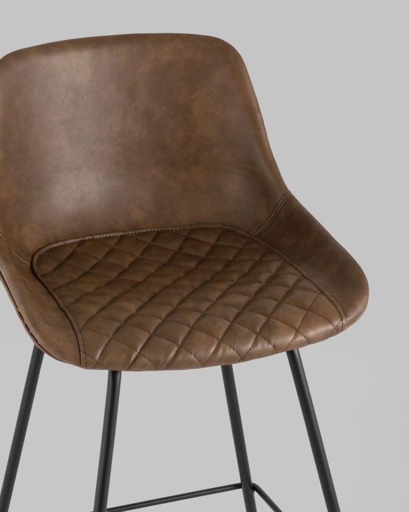 Стул полубарный TEXAS (ПБ) экокожа Коричневый