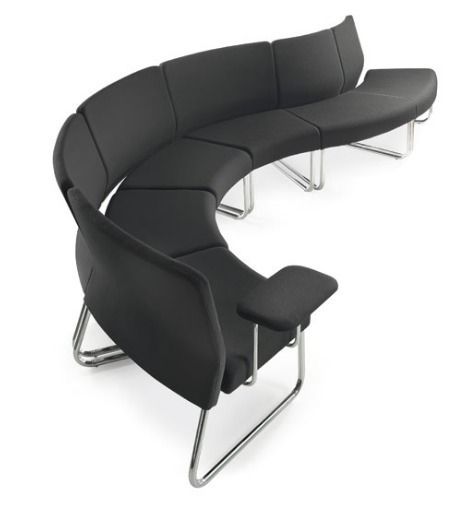 Диван Сластик 01 Черный (кожа)