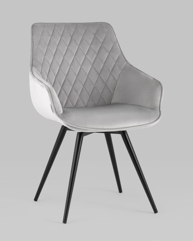 Стул вращающийся Сеул велюр Светло-серый