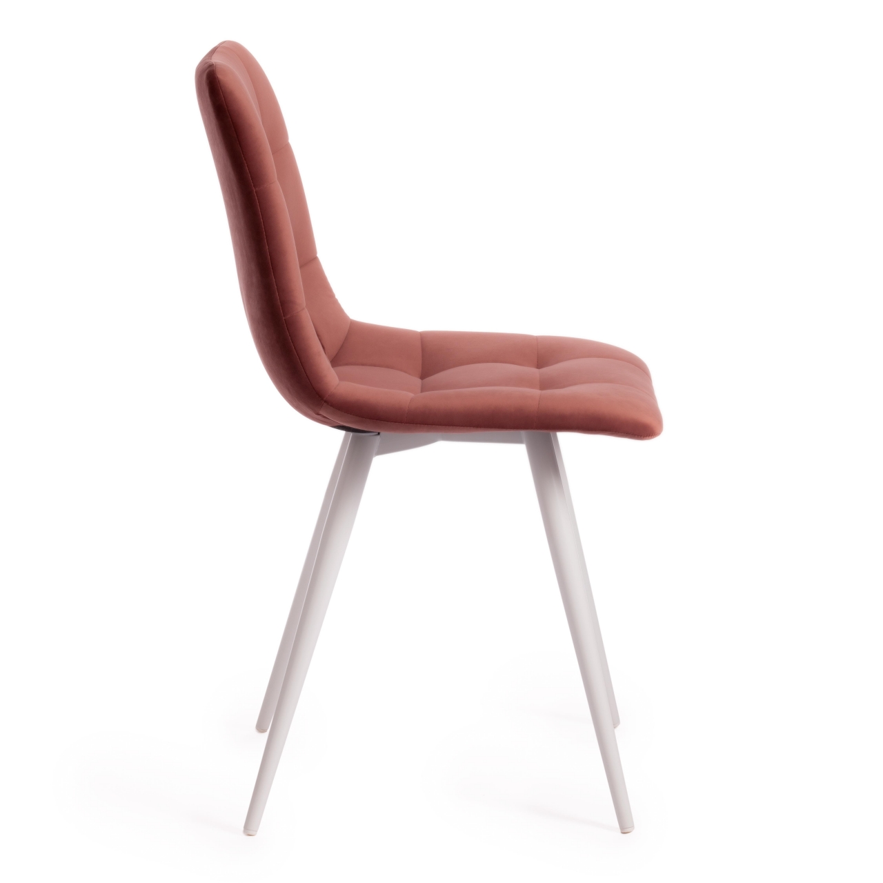 Стул CHILLY (mod. 7095-1) ткань/металл, 45x53х88 см, высота до сиденья 50 см, коралловый barkhat 15 /белый