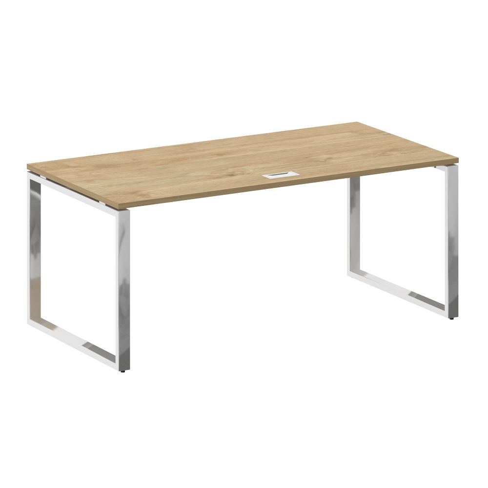 Стол руководителя прямой без тумбы SHIFT SK.SR-180 Тиквуд Светлый/Капучино