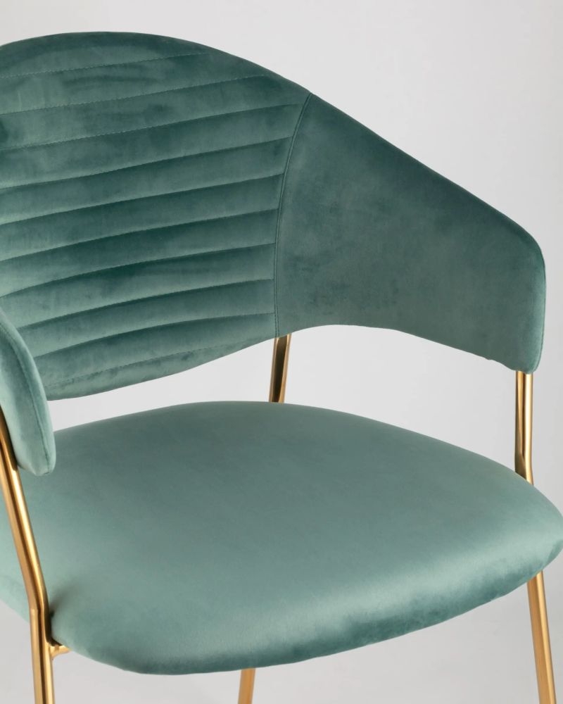 Стул Эвита мятный 2 шт. с золотыми ножками