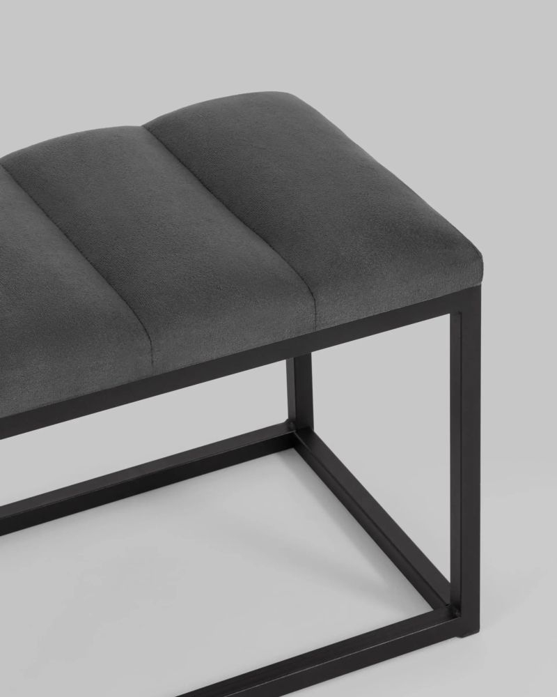 Банкетка Хостен велюр Темно-серый