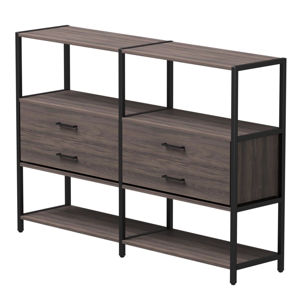 Набор стеллажных систем Everprof EVO №2 Дуб Пасадена Черный