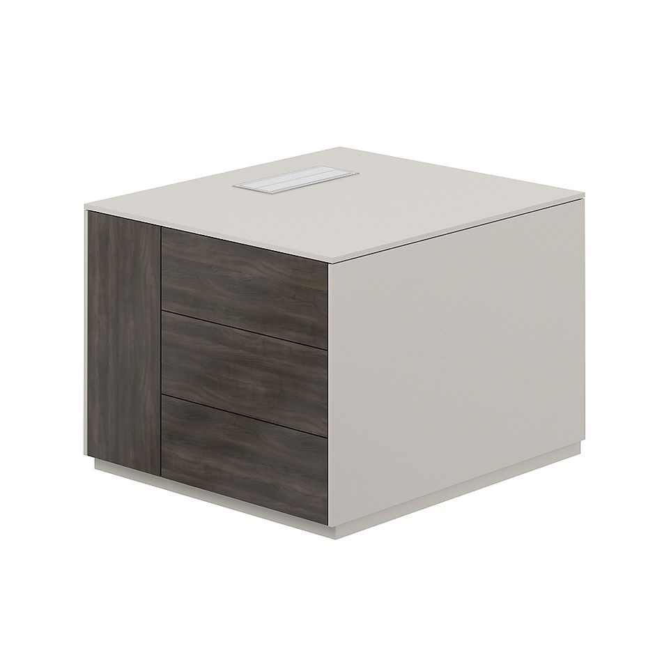 Тумба опорная 800 левая Atlas NZ-0222.GS.BT.L Серый камень Бренсон Трюфель