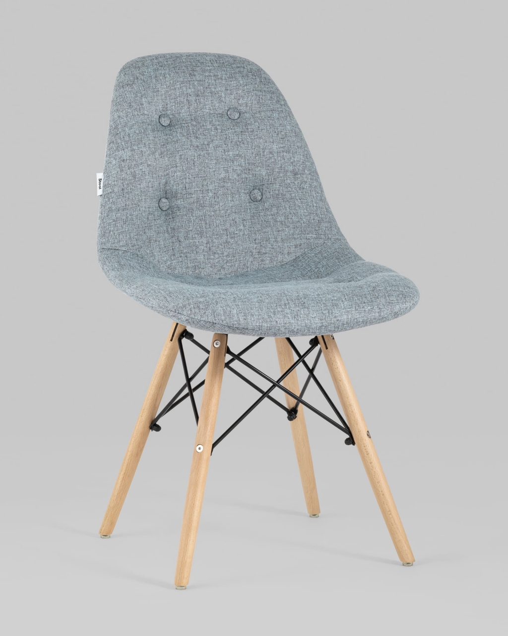 Стул DSW SOFT рогожка Серо-голубой