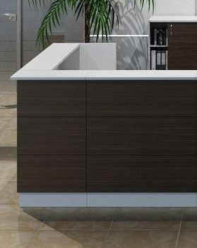 Ресепшен угловой левый Reception Steel 15101L Дуб темный