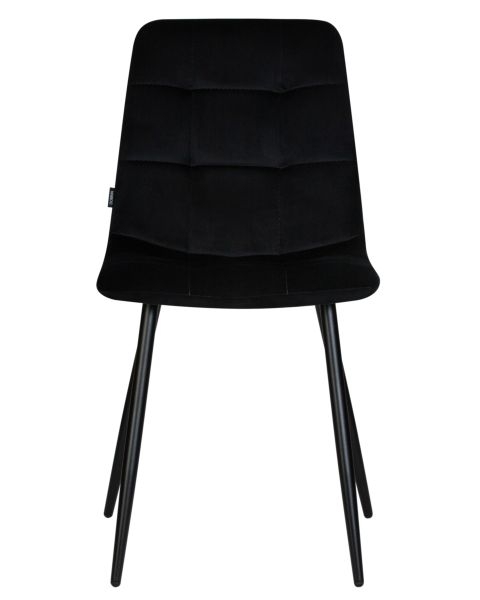 Стул обеденный DOBRIN CHILLY (Черный Holland 75, основание черное) 4 шт