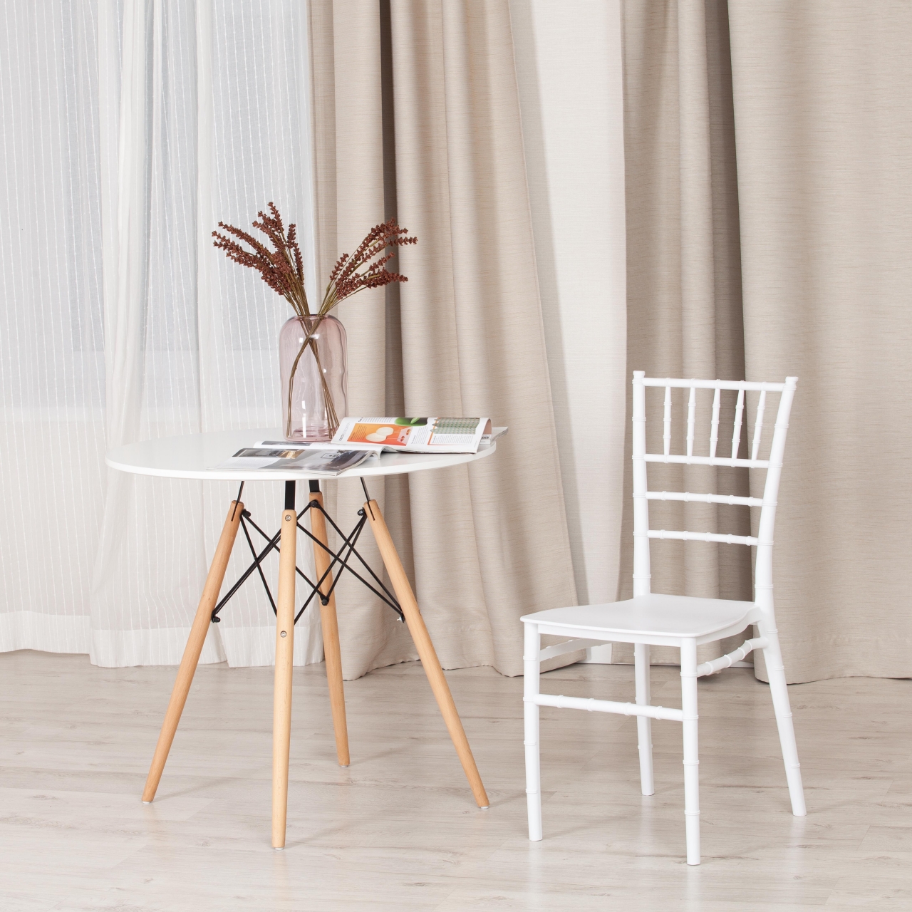 Стул CROSS (mod. PL24) пластик, 48 х 58 х 89 см, White (белый) 11954