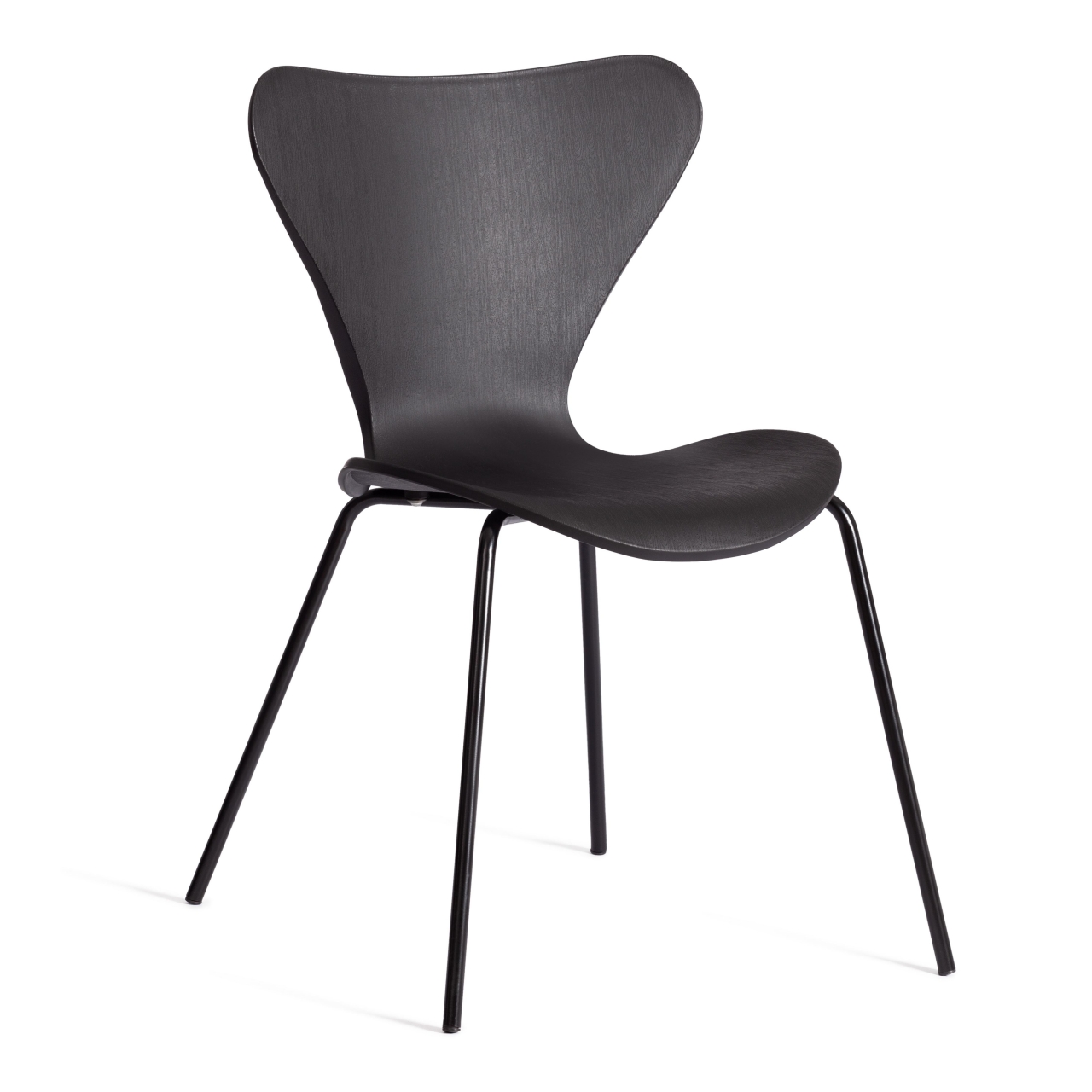 Стул Jacobsen (mod DC 102-1) пластик/металл, 45 х 54.5 х 80 см, Black (Черный) / Black (Черный)