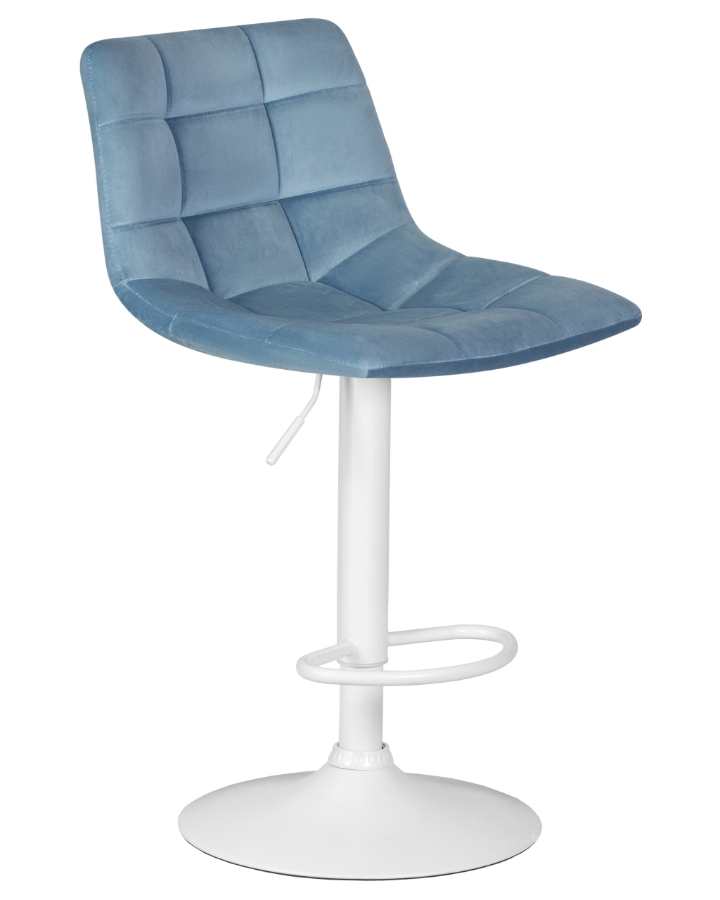 Стул барный DOBRIN TAILOR WHITE (пудрово-голубой велюр (MJ9-74)) 2 шт