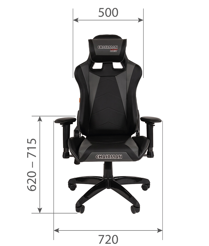 Кресло геймерское CHAIRMAN GAME 44 Черный-красный