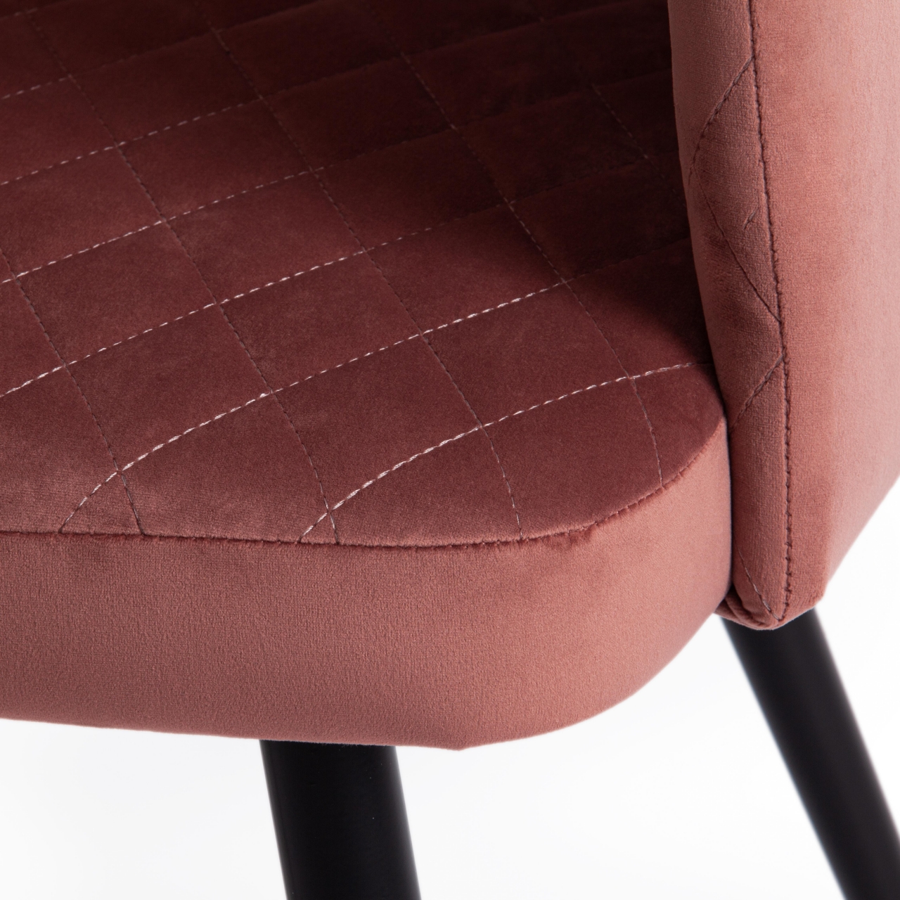 Кресло WIND (mod. 717) ткань/металл, 55х55х80 см, высота до сиденья 48 см, коралловый barkhat 15 /черный