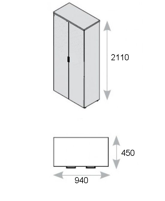 WOOD Гардероб, кант орех 4 WOOD ARM212 NA