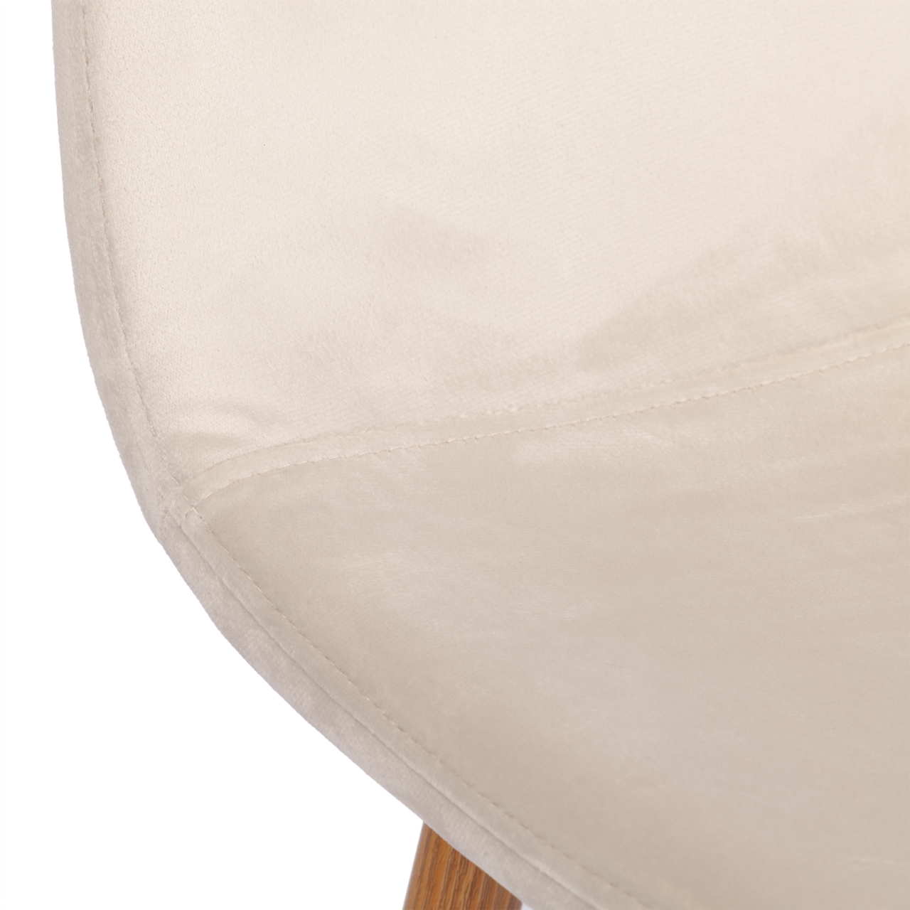 Стул BREEZE (mod. 4724) вельвет/металл, 44 х 53 х 87 см, Light beige (светло-бежевый) HLR1 / натуральный